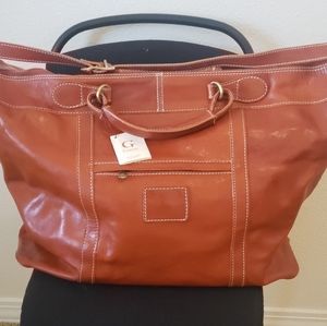 NWT Genuine Italian Leather Overnight Luggage